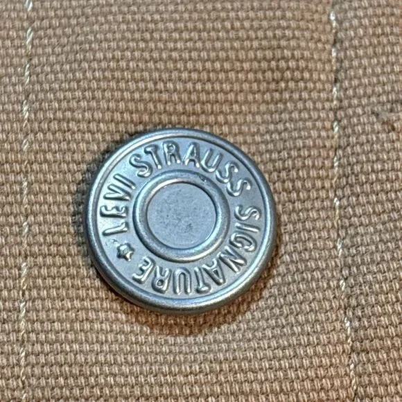 Levi Strauss Utility Shirt Jacket Canvas Snap Up Signature Collection Tan XL NWT - Picture 4 of 16